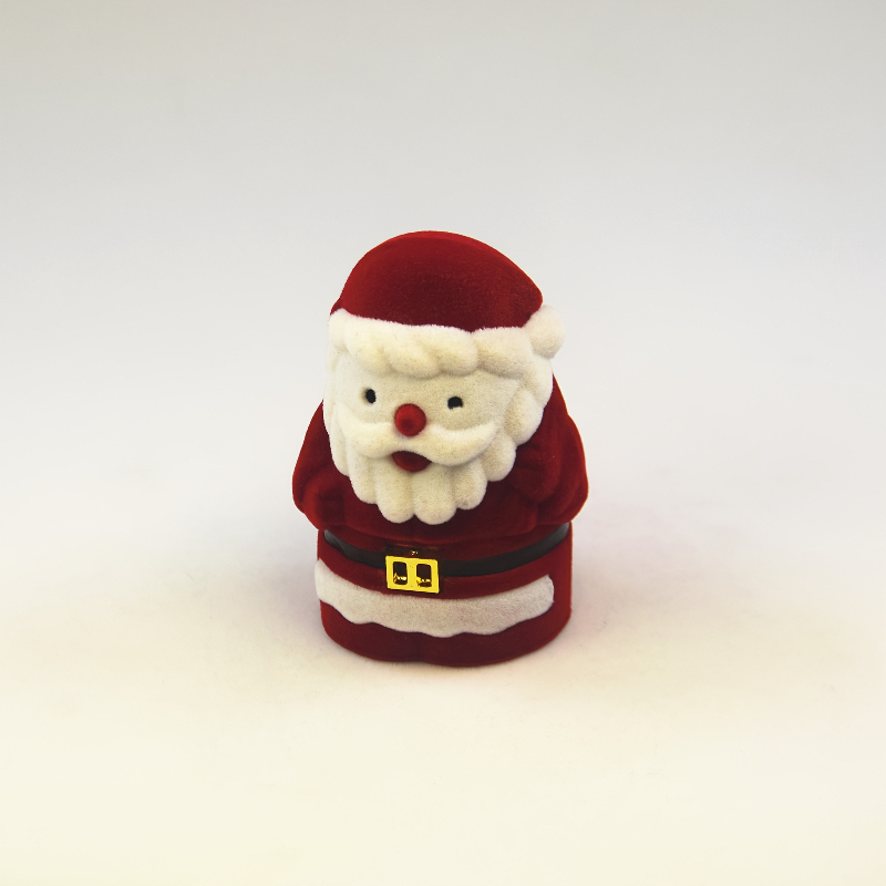 Santa Claus Oval Plastic Jewelry Box, Christmas Gift